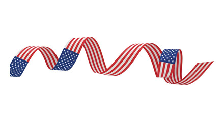 Obraz premium waving american flag ribbon seamless pattern on white background