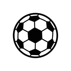 Fototapeta premium Classic Soccer Ball Icon, Black and White Sports Equipment Vector Graphic