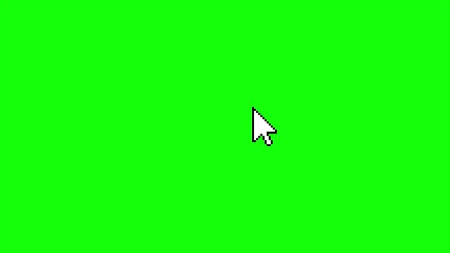 pixel computer mouse cursor move and click animation HD 4K