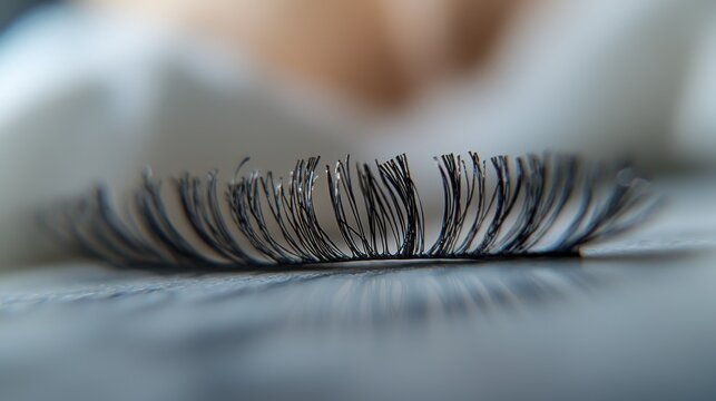 Lash curl macro false eyelash strip perfect graduation inner outer corner minimalist surface individual lash definition beauty