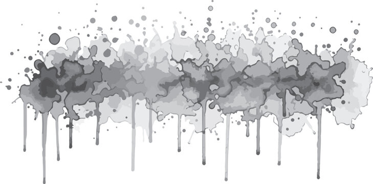 Black and white ink splatter border