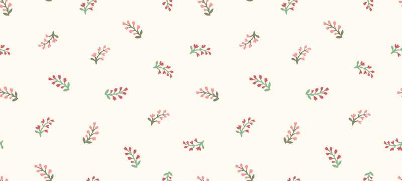Hand drawn abstract a solid small pattern, all over vector design. background illustration digital image for wrapping paper or textile printing  factory. This soft vintage-inspired botanical design.