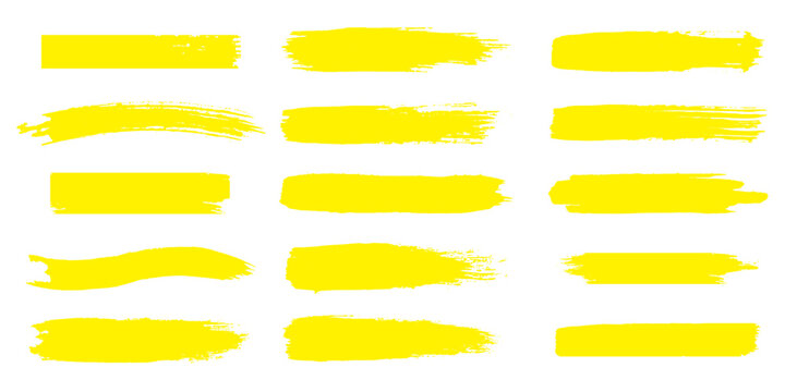 Celebration rectangle textboxes, golden hand drawn brush stroke text boxes, straight gold vector line bundle, Chinese Korean Japanese calligraphy brushstroke set, rough grunge paint . 