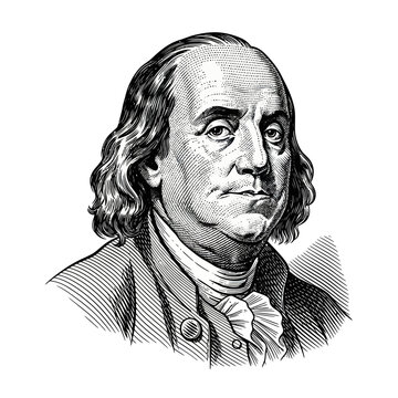 Benjamin Franklin Portrait - Founding Father, Inventor, Statesman
