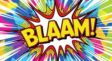 Blaam comic book explosion sound effect text. © suhadi