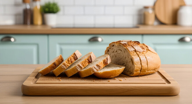 Retro kitchen breadboard symbolizing homemade baking tradition
