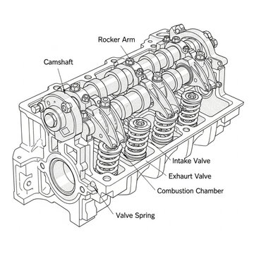 Internal Combustion Engine Cylinder Block Assembly.