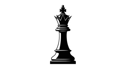 Fototapeta premium Black Chess Queen Piece Closeup.