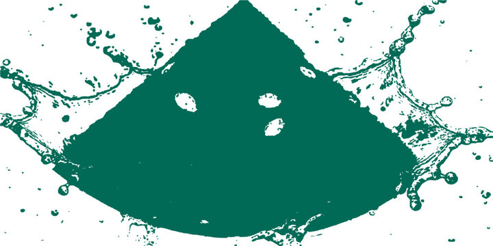 Watermelon Splash: A vibrant, close-up shot of a wedge of watermelon creating a dynamic water splash, encapsulating freshness and summer.