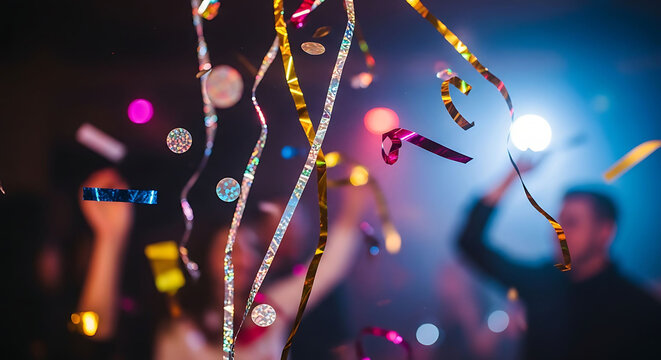 Group of friends celebrating with sparklers at night party in urban setting