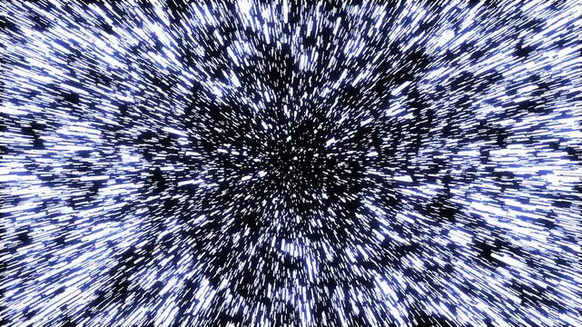 Fast moving stars stars partical zoom animation. 