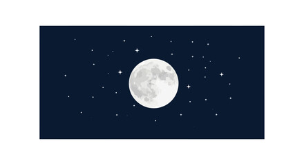 Moon in the Dark Sky. © ahmad