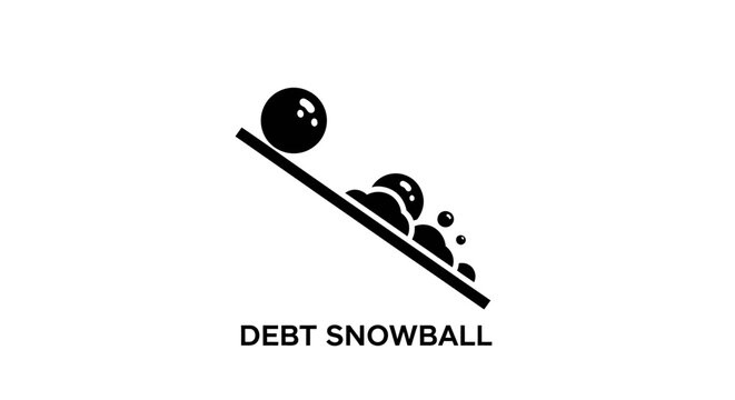 Debt Snowball Method, Growing Debt Ball Rolling Downhill