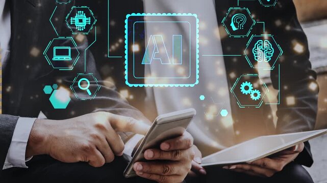 AI Assistant Brain Processor with LLM Technology, Big Data, Machine Learning, Generative AI for Business Support, Future Agentic AI Technology and Artificial Intelligence Prompt Engineering. Thunk