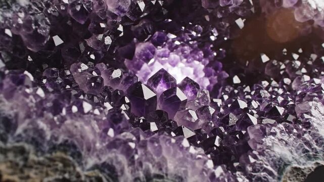 Amethyst Geode with Internal Light Sparkle