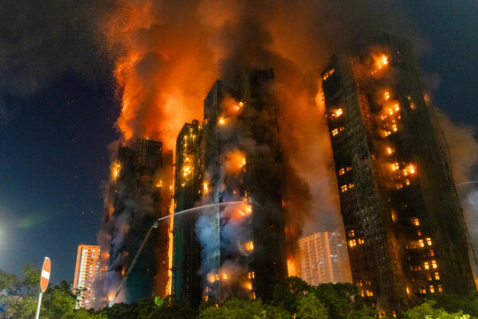2025 Nov 26,Hong Kong. The worst fire in Hong Kong in decades was at the Wang Fuk Court residential estate in Tai Po district in Hong Kong
