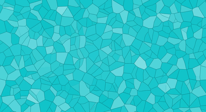 Abstract Turquoise Geometric Voronoi Pattern Background