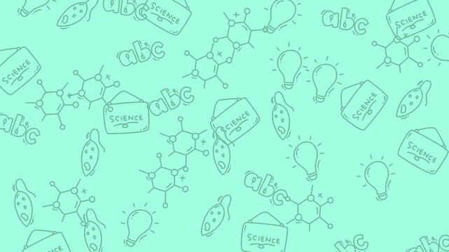 Animated Doodle Background Pattern Loop Footage.
