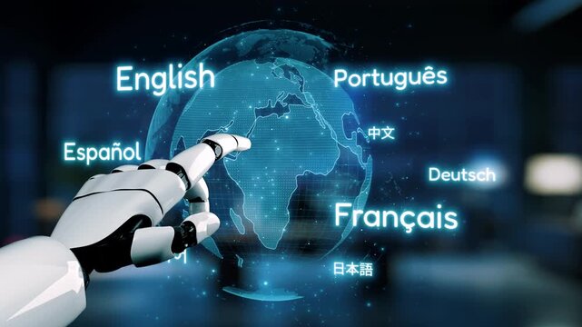AI artificial intelligence bridges global language communication with multilingual virtual assistants, real-time languages translation, and digital tools for cultural connectivity. Epoch