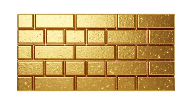 Golden brick wall texture