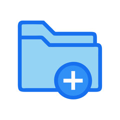 Fototapeta premium New folder creation symbol with plus sign for file organization and data management