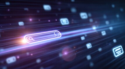 Fototapeta premium Search bar symbol digital technology background