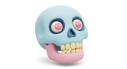 Obraz premium Cartoon skull illustration