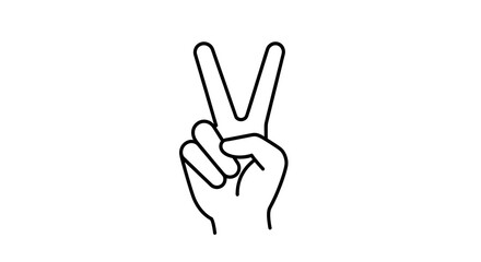 Fototapeta premium Hand gesturing peace or victory sign