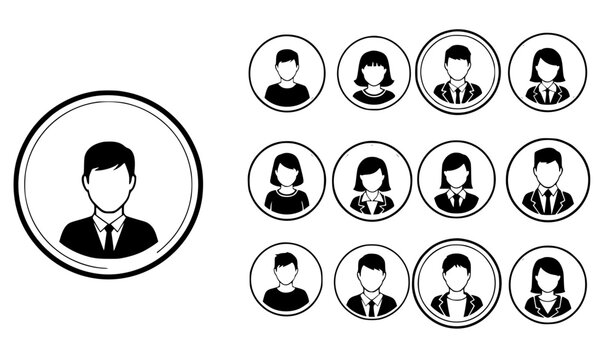 Gray User Profile Placeholder Icons Male Female Silhouette