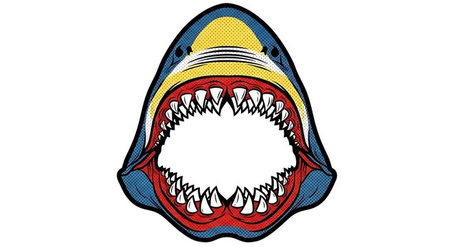 Shark mouth illustration