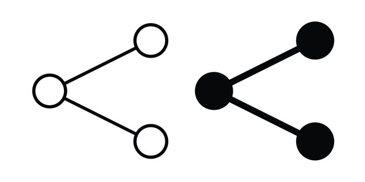 Share icon set, isolated on white background flat vectors