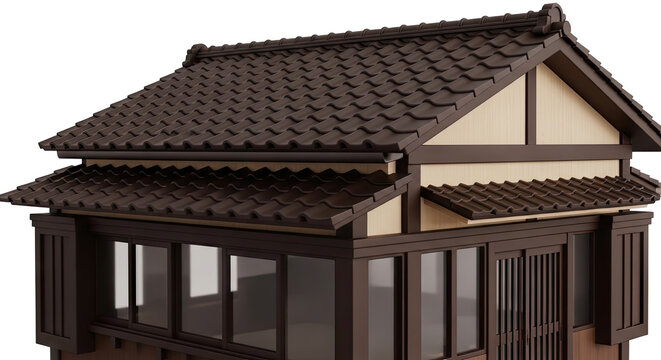 Traditional Japanese House Facade Detail