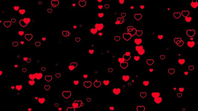 Valentine background animation with Heart flowting. Full HD. 4K