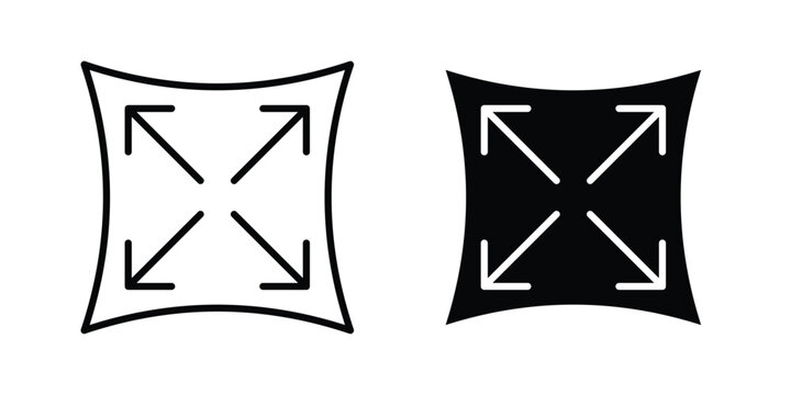 Stretchable icon set, isolated on white background flat vectors