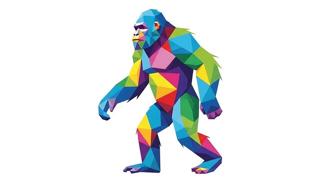 Geometric ape illustration