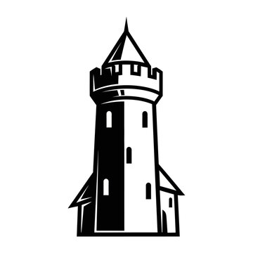 Medieval Tower Silhouette