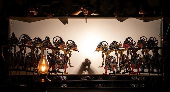 Wayang Kulit Puppet Show Indonesia.