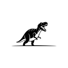 Fototapeta premium Tyrannosaurus Rex Dinosaur Silhouette Icon