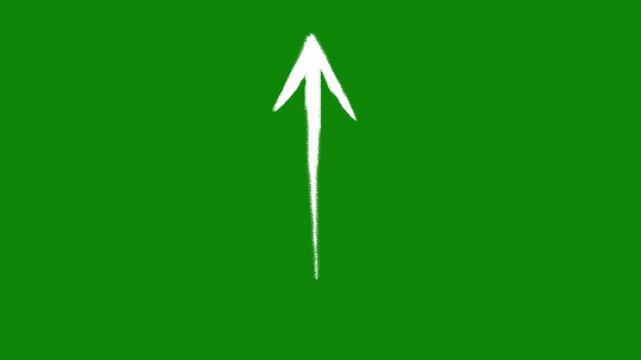 Arrow Scribble Hand Drawn Animated Arrows Doodle Direction Pointer Overlay Green Screen Transparent Background Explainer Element 4K Video