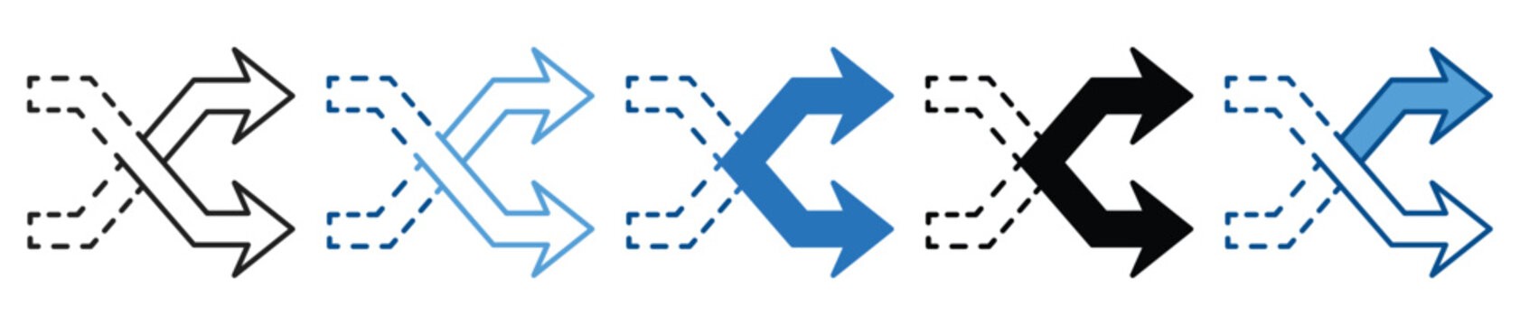 Transition icon set multiple style collection