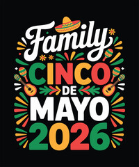 Obraz premium Family cinco de mayo 2026