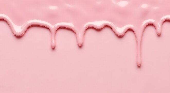 Pink liquid dripping on white background.