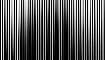 Obraz premium A striking abstract image features a dense arrangement of vertical black and white lines, creating a dynamic and visually compelling pattern.