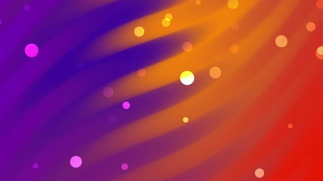Animated abstract purple and orange gradient background with scattered bokeh lights, suitable for festive designs, holiday greetings, and vibrant graphic projects. Festive bokeh lights background.