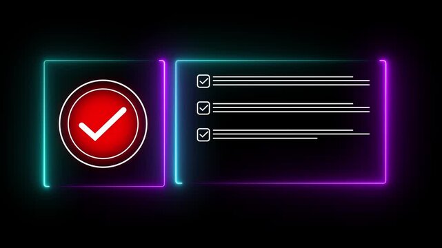 fill out digital form checklist, take an assessment, questionnaire. businessman filling out business checklist survey to track business performance. Motion graphics of concept 4k video animation