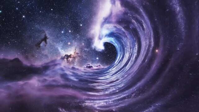 Cosmic Vortex Forms Gravitational Waves Amidst Nebula