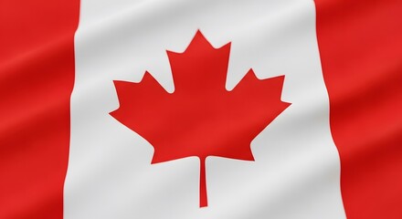 Obraz premium Waving canadian flag a symbol of national pride and identity