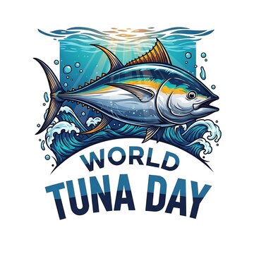 A colorful fish swimming in the ocean on world tuna day