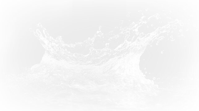 Water splash on black and white background created during a drop impact in a still setting