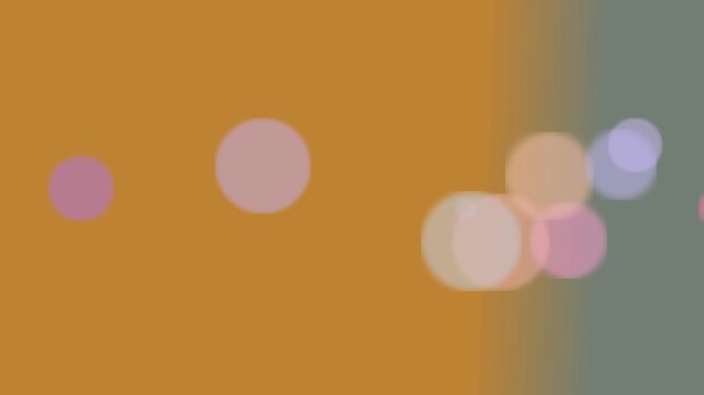 Abstract colorful gradient background, with floating spheres, animation